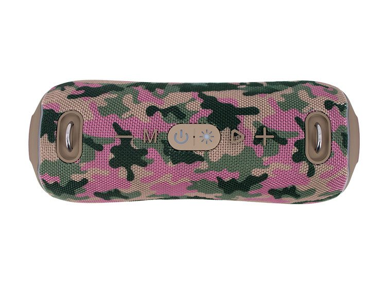 PARLANTE TEROS ULTRA TE-6046M, BT 5.3, RGB, TWS, COLOR MARRÓN MILITAR CAMUFLADO - 2