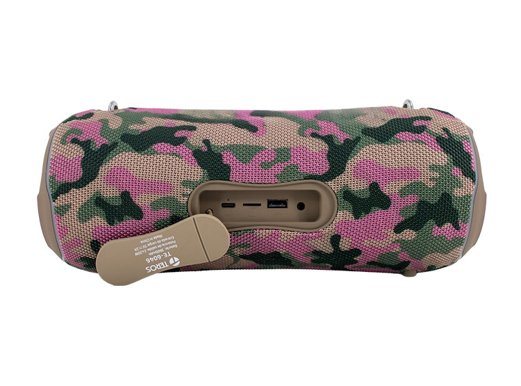 PARLANTE TEROS ULTRA TE-6046M, BT 5.3, RGB, TWS, COLOR MARRÓN MILITAR CAMUFLADO - 3