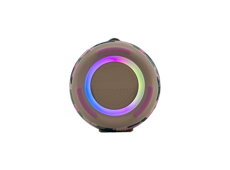 PARLANTE TEROS ULTRA TE-6046M, BT 5.3, RGB, TWS, COLOR MARRÓN MILITAR CAMUFLADO - 4