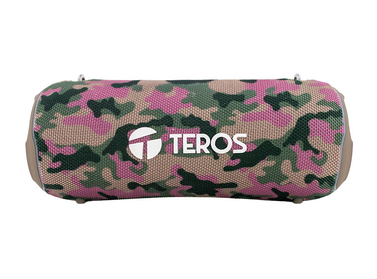PARLANTE TEROS ULTRA TE-6046M, BT 5.3, RGB, TWS, COLOR MARRÓN MILITAR CAMUFLADO - 5