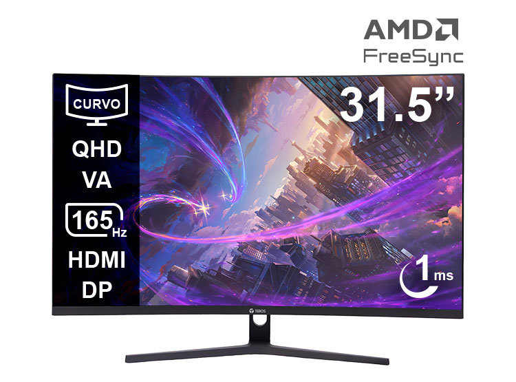 MONITOR CURVO GAMING TEROS TE-3217G, 31.5' - 1