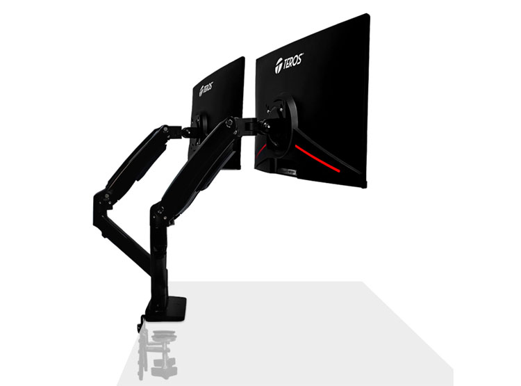 RACK PARA 2 MONITORES DE 22' A 32' / BRAZO SOPORTE TEROS TE-7114 - 3