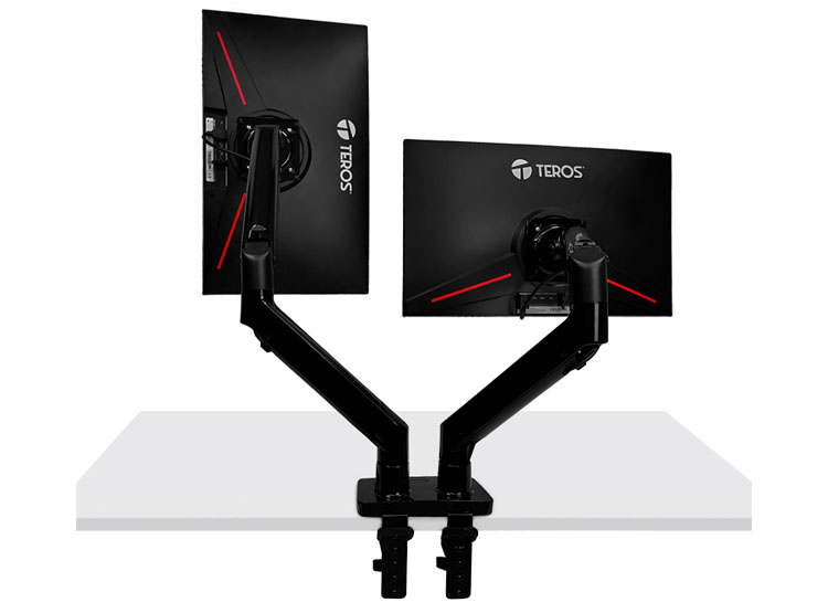 RACK PARA 2 MONITORES DE 22' A 32' / BRAZO SOPORTE TEROS TE-7114 - 4