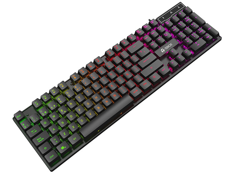TECLADO GAMER TEROS TE-4072G, RGB, USB, NEGRO - 2