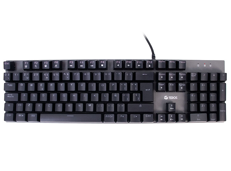 TECLADO GAMER TEROS TE-4074G, RGB, USB 2.0, NEGRO - 1