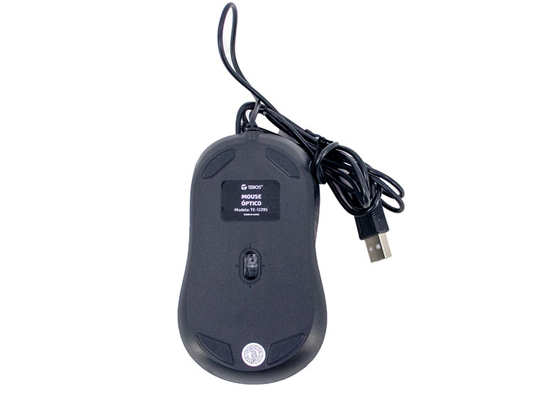 MOUSE ÓPTICO TEROS TE-1229S, USB, 4 BOTONES, NEGRO - 2