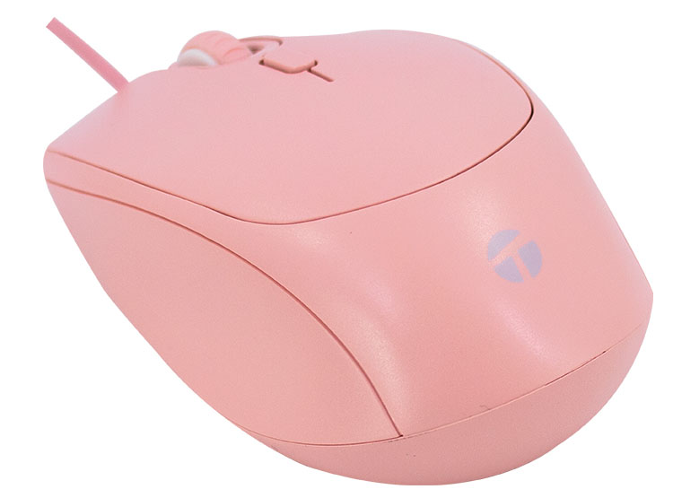 MOUSE ÓPTICO TEROS TE-1226S, 800-1200-1600 DPI, USB, 4 BOTONES, COLOR ROSADO - 2