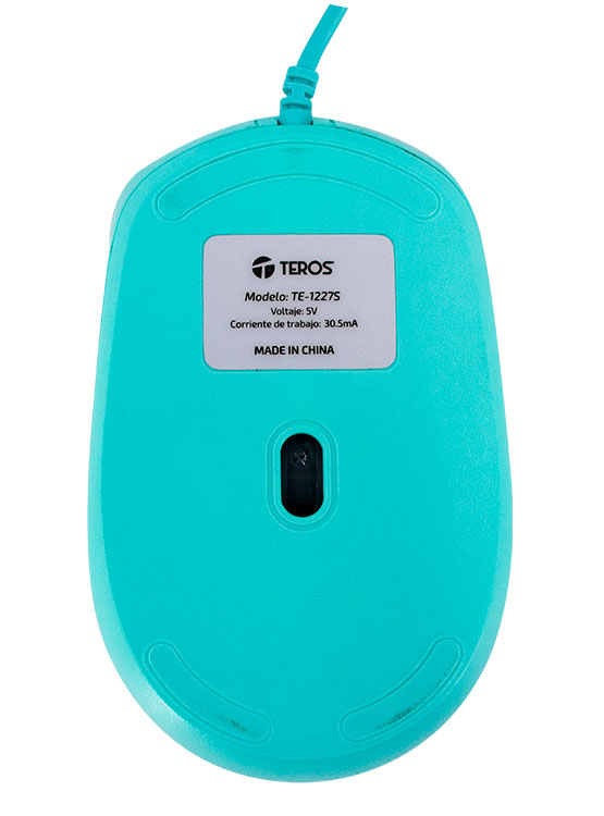 MOUSE ÓPTICO TEROS TE-1227S, 800-1200-1600 DPI, USB, 4 BOTONES, COLOR VERDE - 5