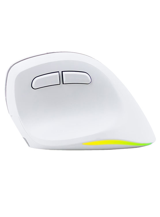 MOUSE INALÁMBRICO TEROS TE-1236S, RGB, BLANCO, 6 BOTONES CON RUEDA - 3