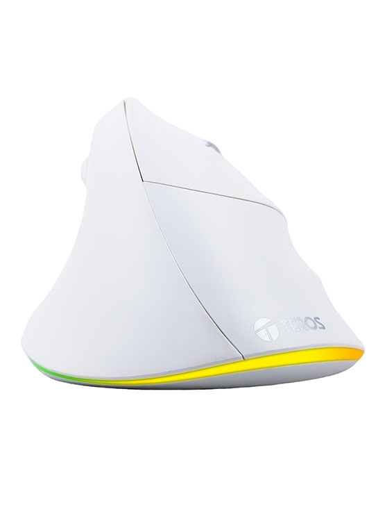 MOUSE INALÁMBRICO TEROS TE-1236S, RGB, BLANCO, 6 BOTONES CON RUEDA - 5