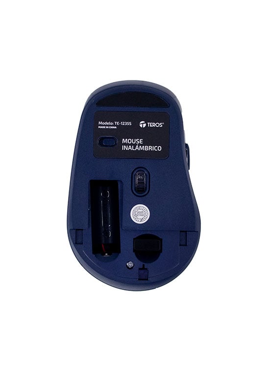 MOUSE INALÁMBRICO TEROS TE-1235S, 2.4GHZ, 6 BOTONES, USB, COLOR AZUL - 4