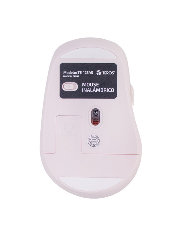 MOUSE INALÁMBRICO TEROS TE-1234S, 2.4GHZ, 6 BOTONES, USB, ROSADO - 4