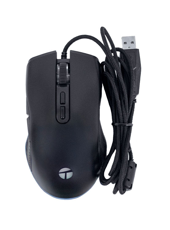 MOUSE GAMER TEROS TE-1233G, DPI HASTA 7200, RGB,7 BOTONES, USB, NEGRO - 1