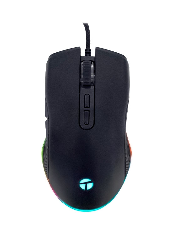 MOUSE GAMER TEROS TE-1233G, DPI HASTA 7200, RGB,7 BOTONES, USB, NEGRO - 2
