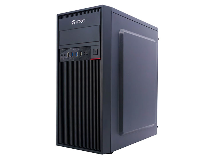 CASE GAMER TEROS TE-1319G, MID TOWER, 450W, USB 3.0 / 2.0, AUDIO, NEGRO - 1