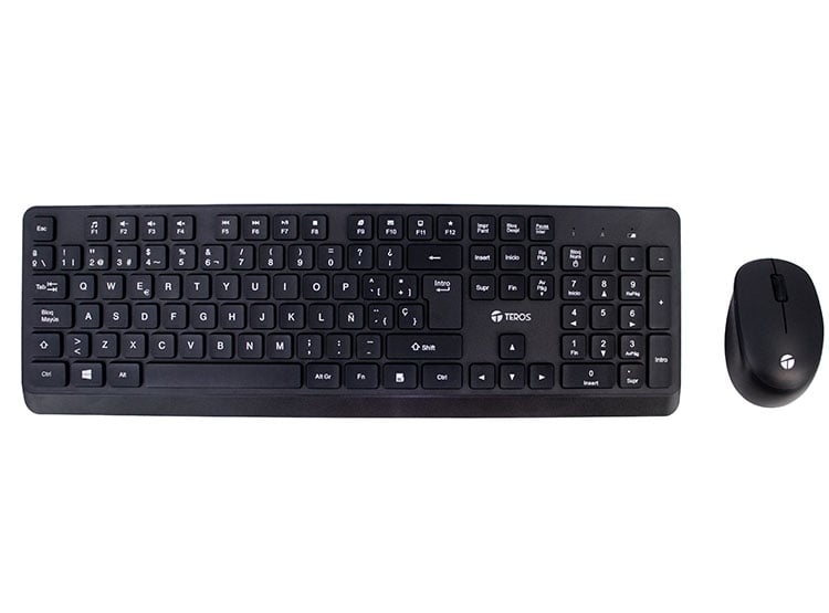KIT INALÁMBRICO TECLADO + MOUSE TEROS TE-5011CS, 2.4GHZ, 1000DPI, ESPAÑOL, NEGRO - 1