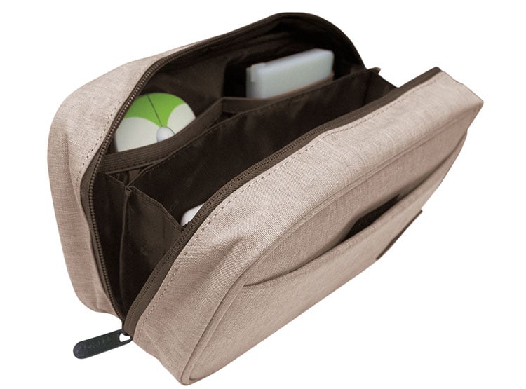 CARTUCHERA / ESTUCHE / ORGANIZADOR / PORTACABLES TEROS TE-ACS9015, BEIGE - 4