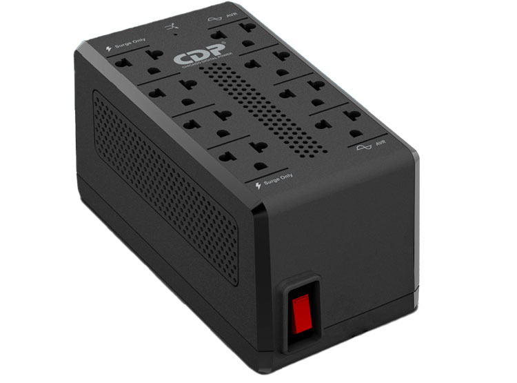ESTABILIZADOR AUTOMATICO DE VOLTAJE CON SUPRESION DE PICOS CDP RAVR1008I, 900VA/450WATTS - 1
