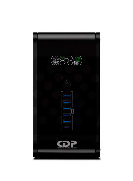 UPS INTERACTIVO CDP (CHICAGO DIGITAL POWER) R-SMART 1010I, 1000VA / 500W - 2