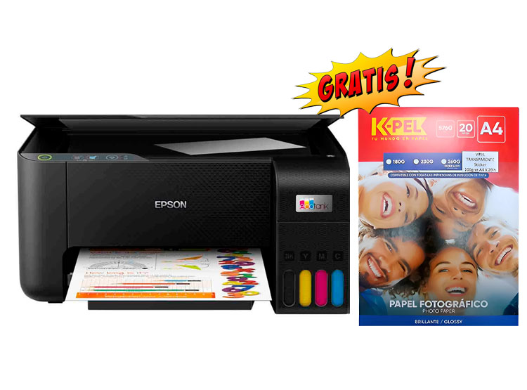 MULTIFUNCIONAL DE TINTA EPSON ECOTANK L3210, IMPRIME / ESCANEA / COPIA / USB - 1