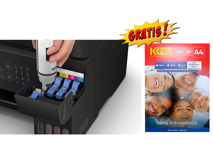 MULTIFUNCIONAL DE TINTA EPSON ECOTANK L3210, IMPRIME / ESCANEA / COPIA / USB - 2