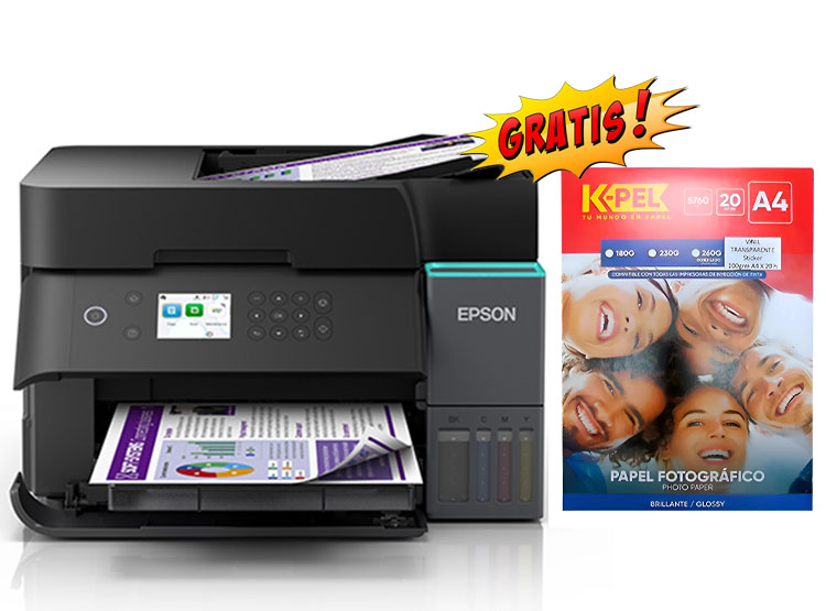 MULTIFUNCIONAL DE TINTA EPSON ECOTANK L6370, IMPRIME / ESCANEA / COPIA / WI-FI / ETHERNET / USB - 1