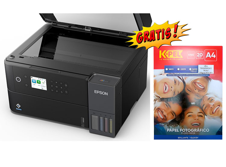 MULTIFUNCIONAL DE TINTA EPSON ECOTANK L6370, IMPRIME / ESCANEA / COPIA / WI-FI / ETHERNET / USB - 2