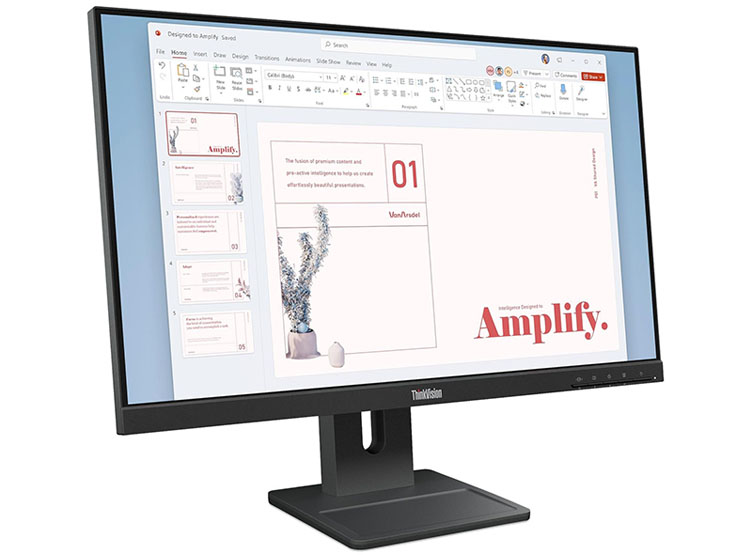 MONITOR PLANO LENOVO THINKVISION E24-40, 23.8' WLED FHD IPS / HDMI / DP / VGA / PARLANTES (2WX2) - 2