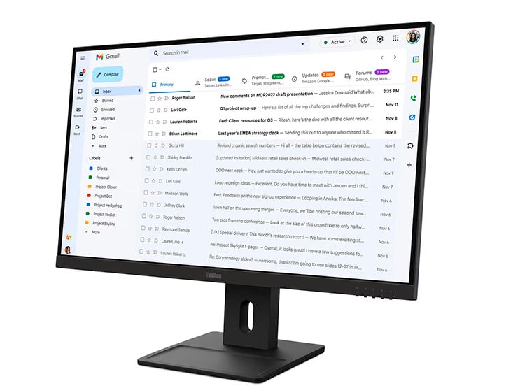 MONITOR LENOVO THINKVISION E27-40, 27' WLED/FHD/IPS/HDMI X1/DP X1/VGA X1/PARLANTES: 2WX2 - 2