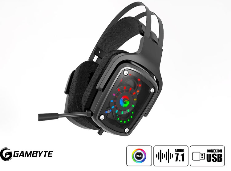 AURICULAR GAMBYTE ARGON GAMING 7.1 (GI-ARGON-MR) NEGRO - 1