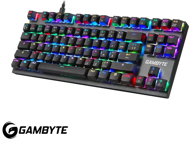 TECLADO GAMER GAMBYTE CRYPTON (TC-GRCRYPXL-MT) MECANICO, SWITCH BLUE, RGB, NEGRO - 3