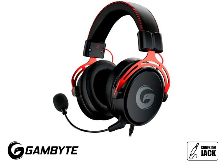 AURICULAR GAMBYTE TEMPLAR 7.1 GAMING (BMBH43AR)  NEGRO C/ ROJO - 1