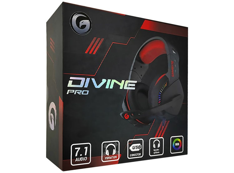 AURICULAR GAMBYTE DIVINE PRO GAMING 7.1 (GI-DIVINE-KT) NEGRO C/ ROJO - 2