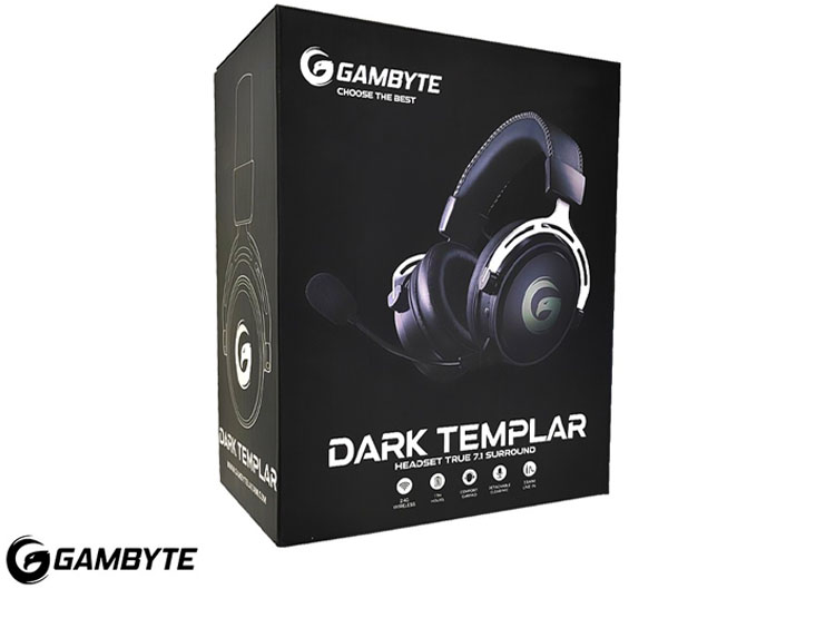 AURICULAR INALAMBRICO GAMBYTE DARK TEMPLAR GAMING 7.1 (BMBH415AS) CON MICROFONO, INTERFAZ JACK 3.5 MM, NEGRO C/ GRIS - 3