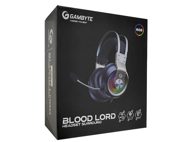 AURICULAR GAMBYTE BLOOD LORD GAMING 7.1 (BMBH357AH) CON MICROFONO, INTERFAZ USB, JACK 3.5 MM, RGB, GRIS - 3