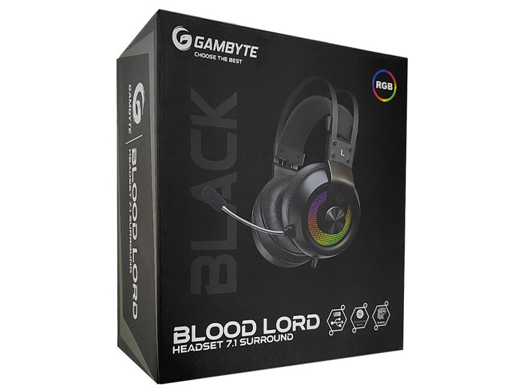 AURICULAR GAMBYTE BLOOD LORD GAMING 7.1 (BMBH357AB) CON MICROFONO, INTERFAZ USB, JACK 3.5 MM, RGB, NEGRO - 3
