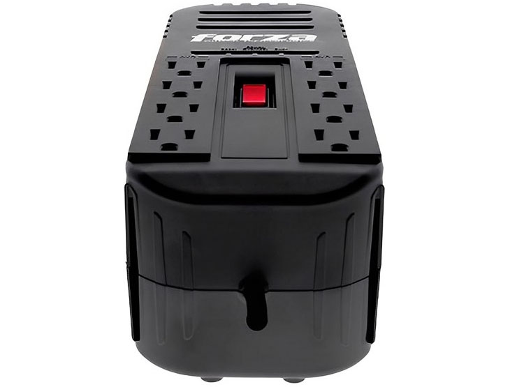 ESTABILIZADOR FORZA 2200VA 8 TOMAS, FRECUENCIA 50 / 60HZ, DIMENSION 250X95X80MM, INTERRUPTOR ILUMINADO, COLOR NEGRO (FVR-2202) - 2