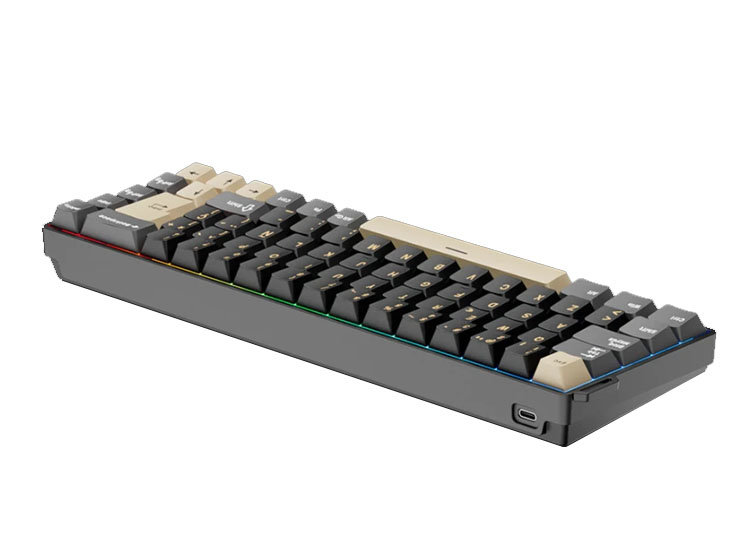 TECLADO ROYAL KLUDGE RK68 HE CABLEADO ESPAÑOL PHANTOM - MINT MAGNETIC SWITCH - 3
