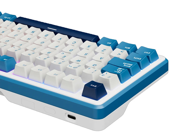 TECLADO ROYAL KLUDGE RK X87 CABLEADO BLUE - CREAMY SWITCH - 3