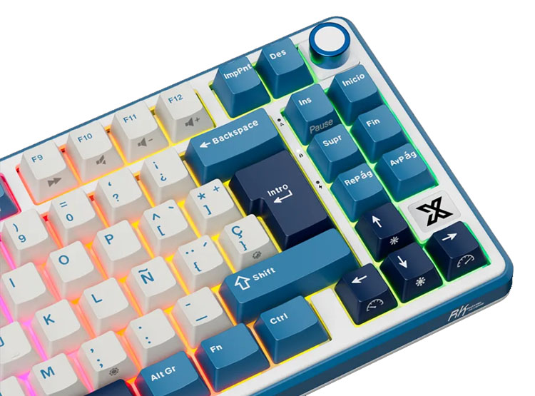 TECLADO ROYAL KLUDGE RK X87 CABLEADO BLUE - CREAMY SWITCH - 4