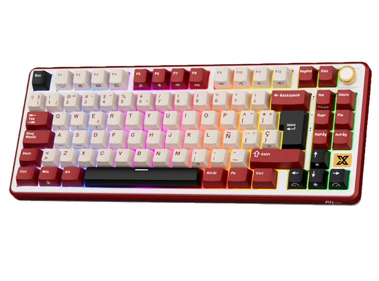TECLADO ROYAL KLUDGE RK X87 CABLEADO RED - CREAMY SWITCH - 1