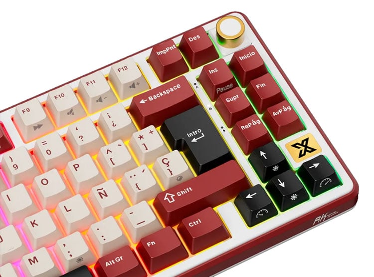 TECLADO ROYAL KLUDGE RK X87 CABLEADO RED - CREAMY SWITCH - 3