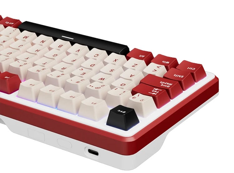 TECLADO ROYAL KLUDGE RK X87 CABLEADO RED - CREAMY SWITCH - 4
