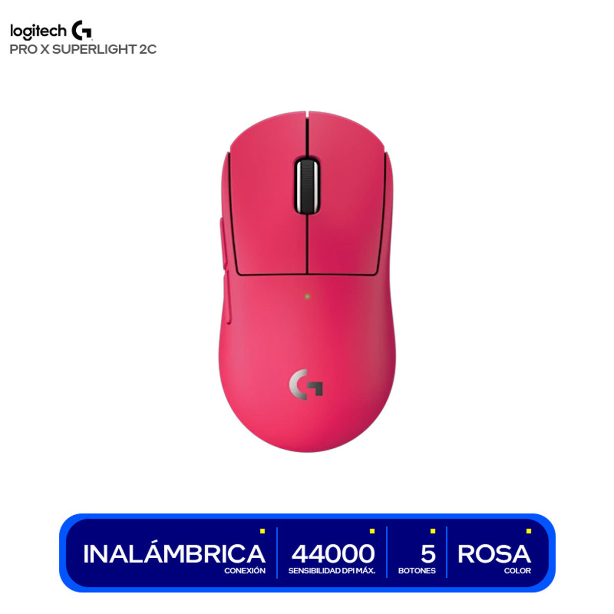 MOUSE LOGITECH G PRO X SUPERLIGHT 2C 44K DPI / WIRELESS LIGHTSPEED / LIGHTFORCE HERO 2 PINK (910-007544) - 1