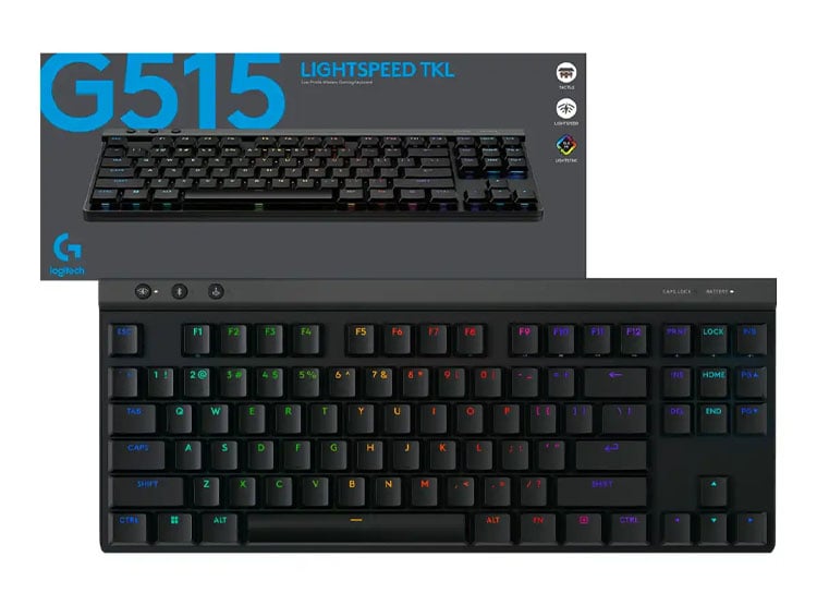 TECLADO LOGITECH G515 TKL LIGHTSPEED/BT LIGHTSYNC RGB BLACK (920-012423) - 1