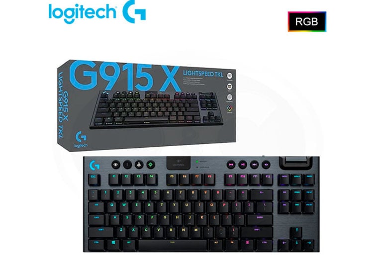 TECLADO LOGITECH G915 X TKL LIGHTSPEED/ BT LIGHTSYNC RGB / KEYCONTROL BLACK (920-012715) - 1