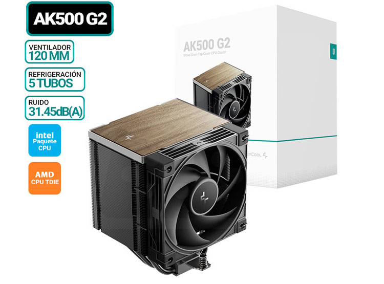 COOLER DE PROCESADOR DEEPCOOL AK500 G2 BK - 1