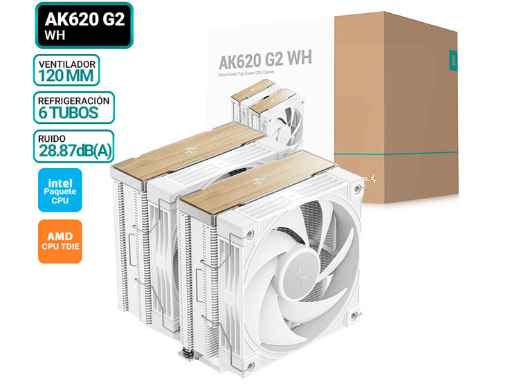 COOLER DE PROCESADOR DEEPCOOL AK620 G2 WH - 1