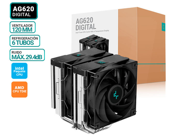 COOLER DE PROCESADOR DEEPCOOL AG620 DIGITAL - 1