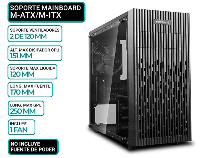 CASE DEEPCOOL MATREXX 30 V/TEMPLADO - 1